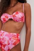 NA-KD Swimwear Bikiniunderdel med hög midja - Multicolor