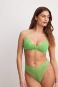 NA-KD Lingerie Spetstrosor med hög skärning - Green