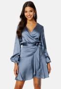 BUBBLEROOM Priya Satin Dress Blue 34