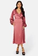 Bubbleroom Occasion Misha Satin Dress Dark dusty pink 42