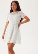 Bubbleroom Occasion Crochet Lace short dress White 42