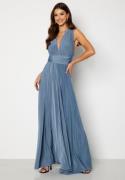 Goddiva Multi Tie Maxi Dress Cloudy Blue XL (UK16)