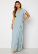 Bubbleroom Occasion Grienne Wrap Gown Dusty blue 2XL