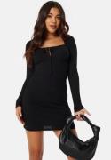 BUBBLEROOM Vanja rib dress Black L