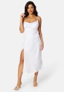 Bubbleroom Occasion Frey Satin Midi Wedding Gown White 44