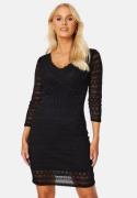 VILA Chikka Lace 3/4 Short Dress Black XS