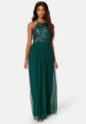 AngelEye High Neck Sequin Maxi Dress Emerald XL (UK16)