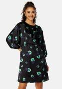 Object Collectors Item Agafia 3/4 Dress Black AOP:Fern green 36