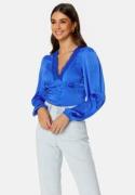 BUBBLEROOM Lucinda satin blouse Blue 46