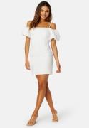 Bubbleroom Occasion Zelia Puff Sleeve Dress White 44