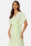 VILA Limia Maya S/S Midi Dress Lettuce Green AOP:Ma 36