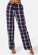 BUBBLEROOM Naya Flannel Pants Dark blue / Checked 36