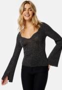 BUBBLEROOM Alime Sparkling Knitted Top Black / Silver XS