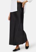 BUBBLEROOM Maxi Satin Skirt Black 34