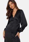 BUBBLEROOM Roberta Satin Dress Black 44