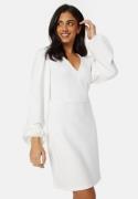 BUBBLEROOM V-neck Balloon Sleeve Short Dress White M