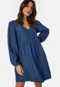 VILA Virowie L/S V-Neck Denim Dress Medium Blue Denim 36