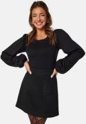 BUBBLEROOM Balloon Sleeve Puff Top Black M