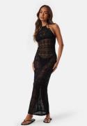 BUBBLEROOM Fine Knitted Crochet Dress Black XS