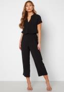 BUBBLEROOM Matilde Smock Waist Ankle Trousers Black S