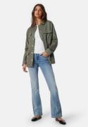 BUBBLEROOM Petula Cargo Soft Shacket Khaki green M