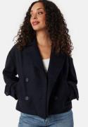 BUBBLEROOM Sophie Short Wool Blend Coat Dark navy 44