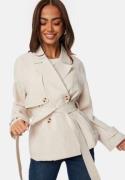 BUBBLEROOM Thelma Linen Trenchcoat Light beige S