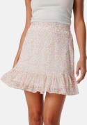 VERO MODA Vmsmilla high waist short skirt Snow White AOP:PinkF L