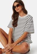 Pieces Pcchilli Summer Sweat Stripe Cloud Dancer Stripes:W. Black M