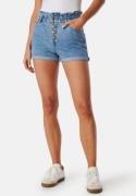 ONLY Onlcuba Paperbag Shorts Medium Blue Denim L