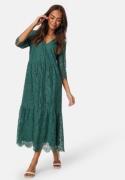 Happy Holly V-neck Lace Midi Dress Green 40/42