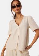 BUBBLEROOM Linen Blend Blouse Light beige XS