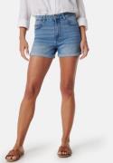 Pieces Pcpeggy MW Shorts Light Blue Denim L