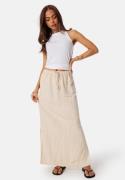 BUBBLEROOM Linen Blend Maxi Skirt Light beige L