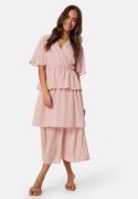 Happy Holly Butterfly Sleeve Flounce Dress Dusty pink 44/46