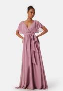 Goddiva Flutter Chiffon Maxi Dress Lavender XXL (UK18)