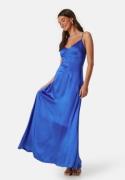 Bubbleroom Occasion Satin Strap Gown Blue 44