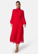 Bubbleroom Occasion Structured Bow Midi Dress Red 38