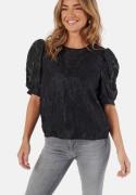 Pieces Pcnala 2/4 JAQUARD TOP JAQUARD Black XS