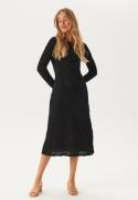 VILA Vimeriana Boatneck L/S MIDI DRESS Black Beauty S