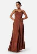 Bubbleroom Occasion Satin Strap Gown Rust 38