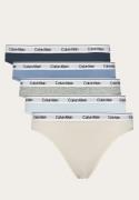 Calvin Klein Thong 5 Pack Grymrn/GRY HTR/P AIR/TROP/INKR L