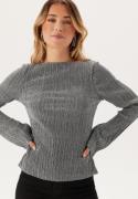 BUBBLEROOM Sparkling Long Sleeve Top Silver M