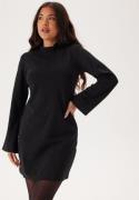 Pieces Pcpaige Reem Ls Mock Neck Dres Black Detail:silver Lurex L