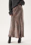 BUBBLEROOM Shimmer Midaxi Skirt Leopard/Brown M