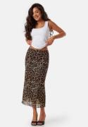 BUBBLEROOM Mesh Midi Skirt Leopard L