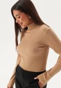 GANT Slim Rib Turtleneck Caramel Beige L