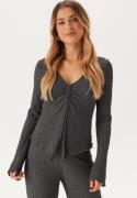 BUBBLEROOM Structure Cardigan Top Dark grey L