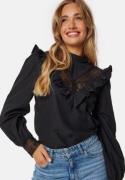 BUBBLEROOM Frill Lace Blouse  Black L