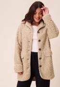 Happy Holly High Neck Teddy Jacket Nougat 48/50